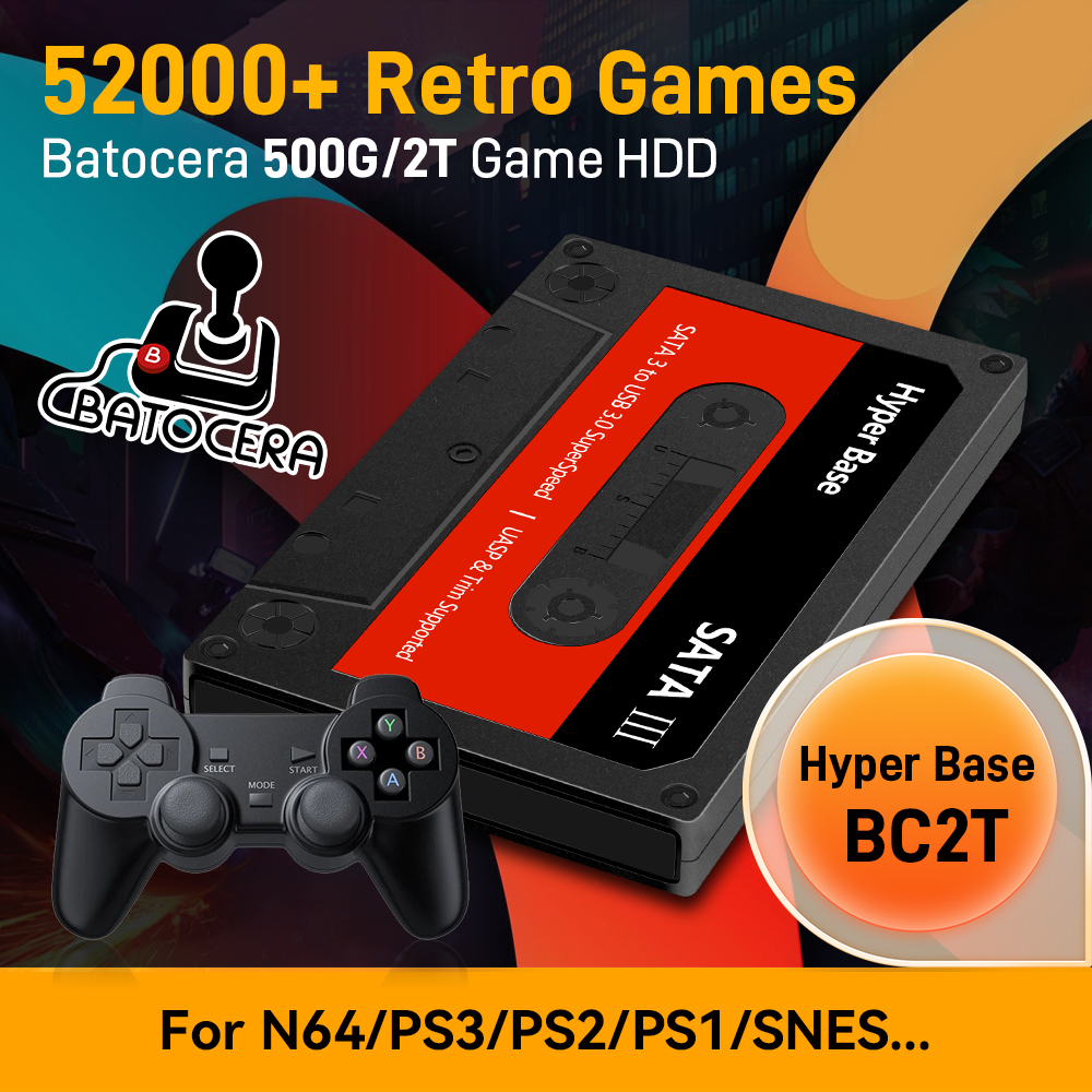 Gaming Console Chinese - Batocera 500G/2T Emulator Game Hard Drive