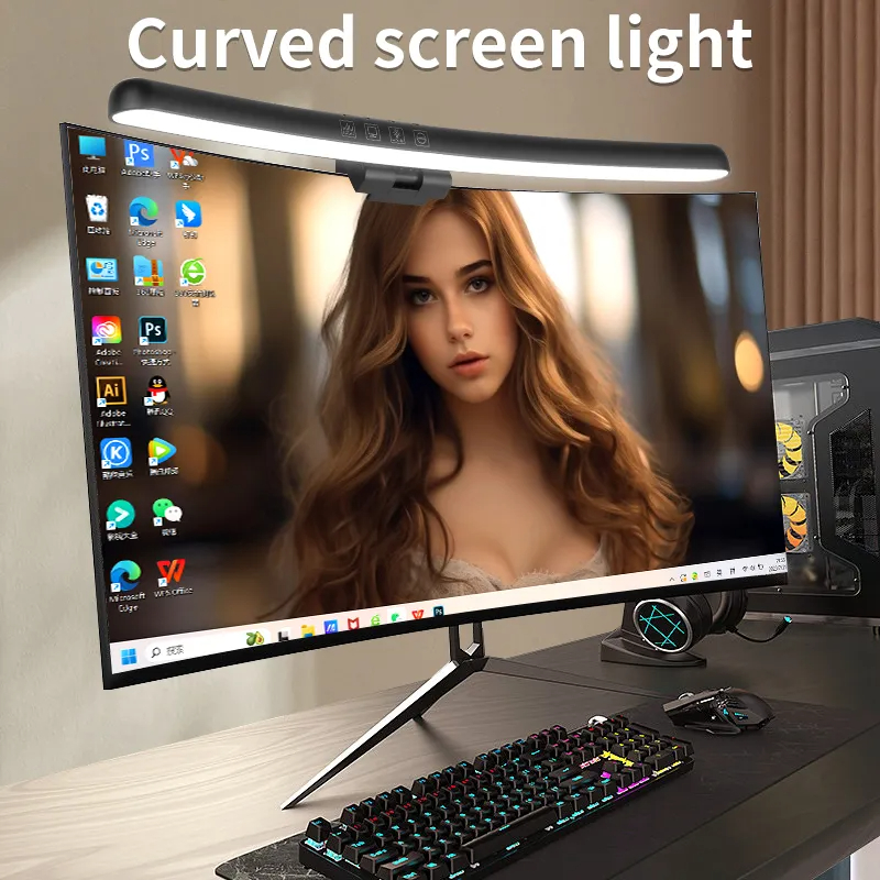Led Gaming Light Strip - Curved LED Monitor Light Bar USB