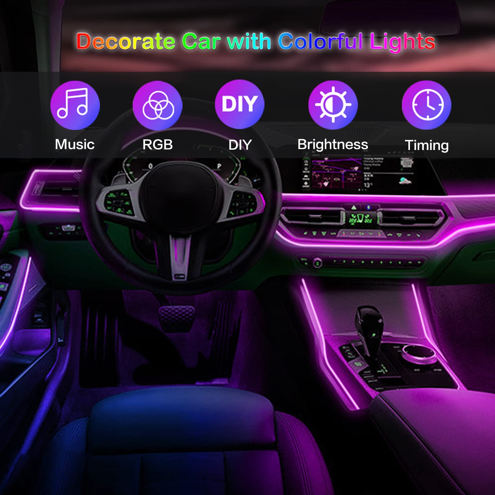 LED Car Interior Ambient Strip – обзор и цена Led Gaming Light Strip