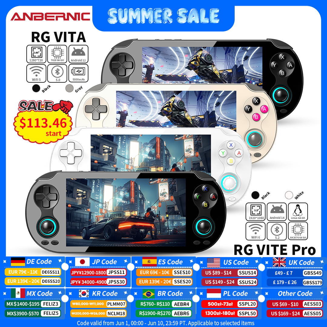 Anbernic RG VITA / RG VITA Pro – обзор и цена Gaming Console Gta