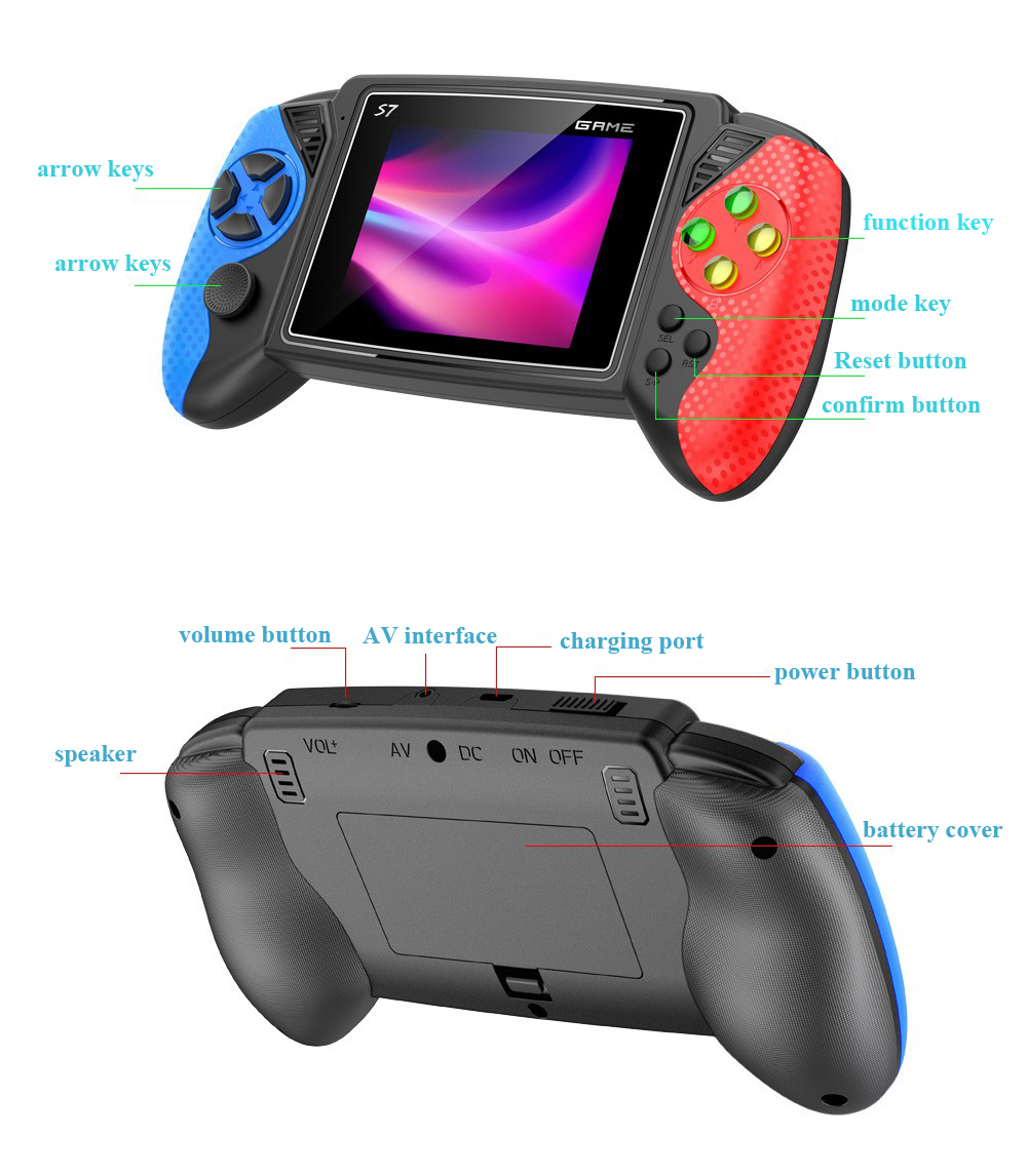 S7 Retro Handheld Game Console – обзор и цена Gaming Console Chinese