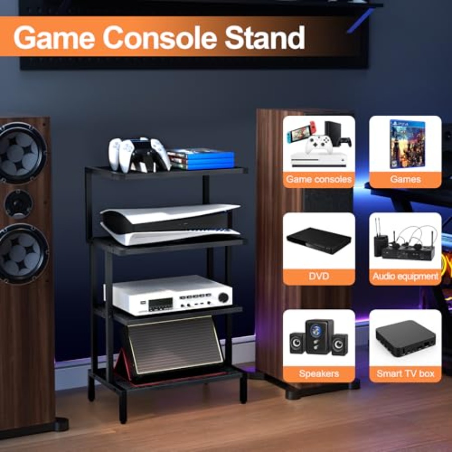 Media Stand Gaming Shelf 4 Tie – обзор и цена Gaming Console Games
