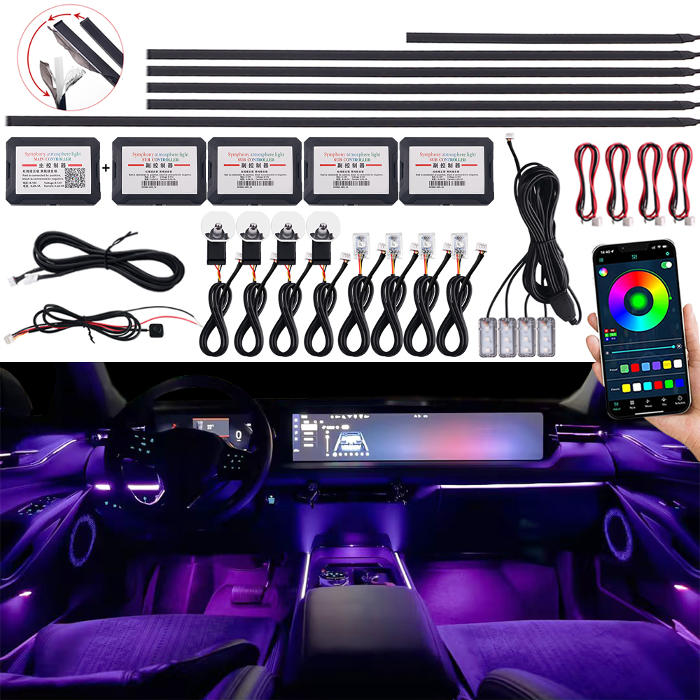 Newest LED Hidden Car Ambient  – обзор и цена Led Gaming Light Strip