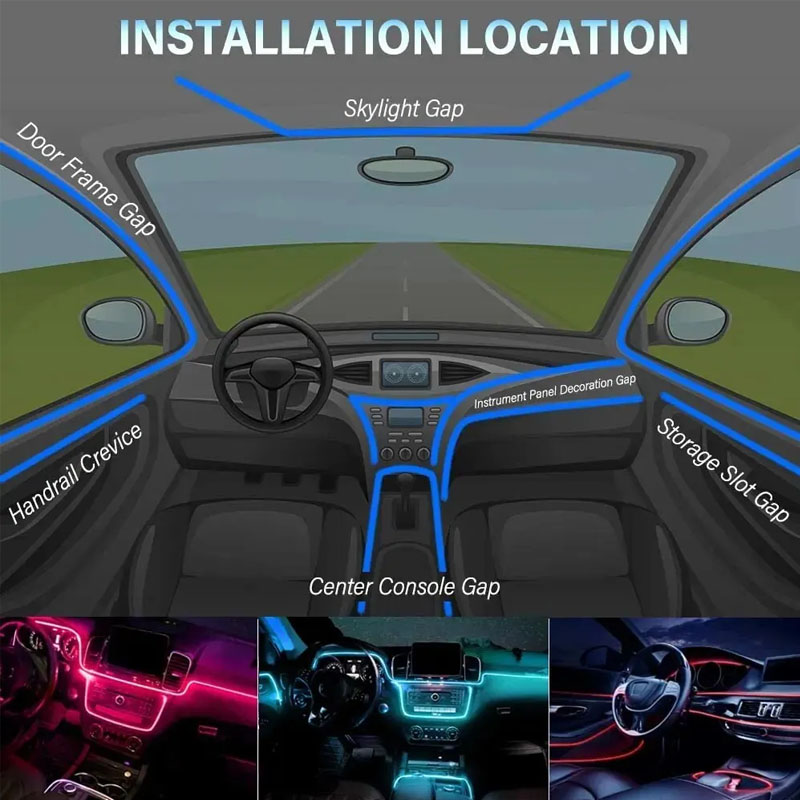 Car RGB Ambient LED Light Stri – обзор и цена Led Gaming Light Strip
