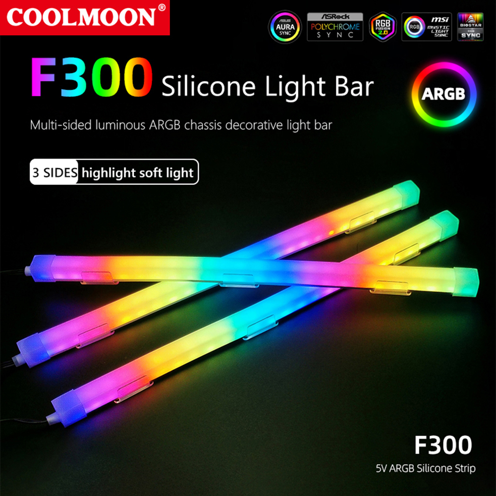 1/2PCS COOLMOON 30cm Aluminum  – обзор и цена Led Gaming Light Strip