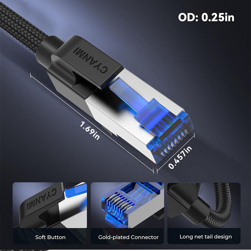CYANMI Cat 8 Ethernet Cable 10 – обзор и цена Lan Cable Gaming