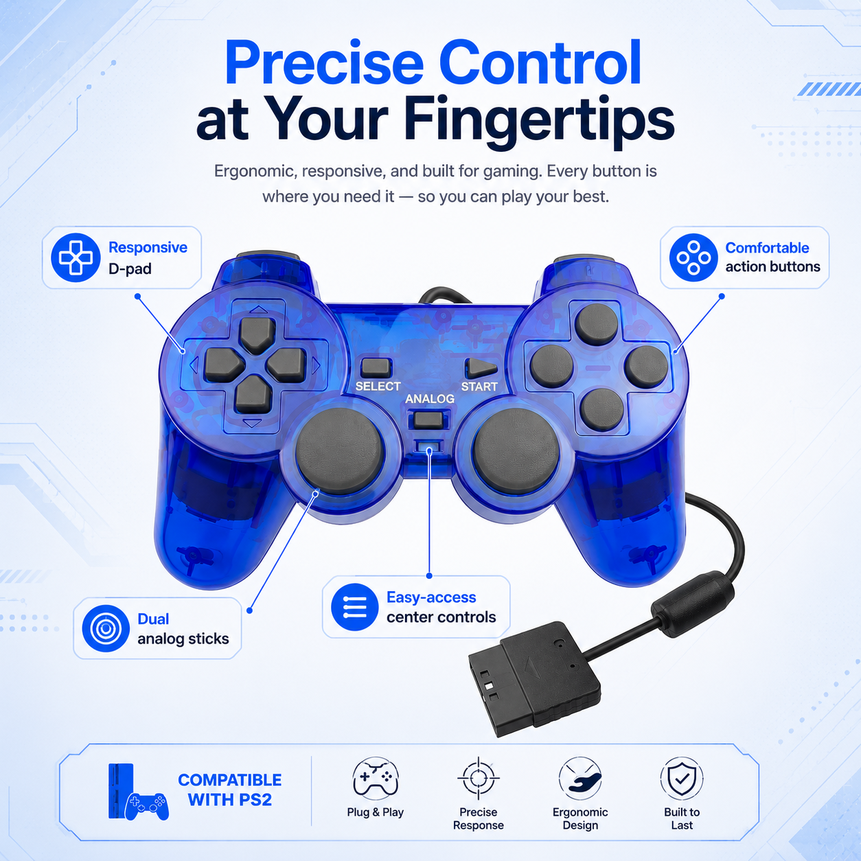 hot sale Gamepad Blue Game Con – обзор и цена Gaming Console For Sale