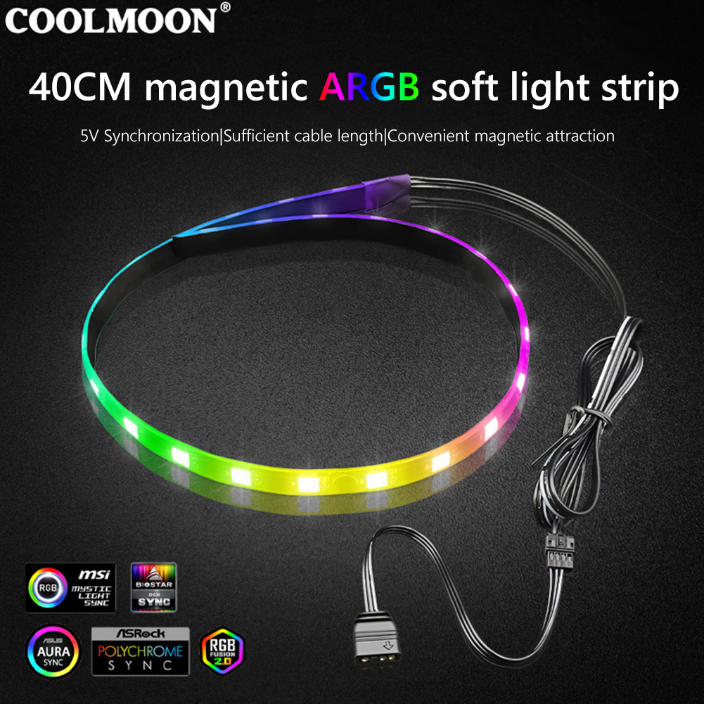 COOLMOON CM-LS40 5V ARGB PC Ca – обзор и цена Led Gaming Light Strip