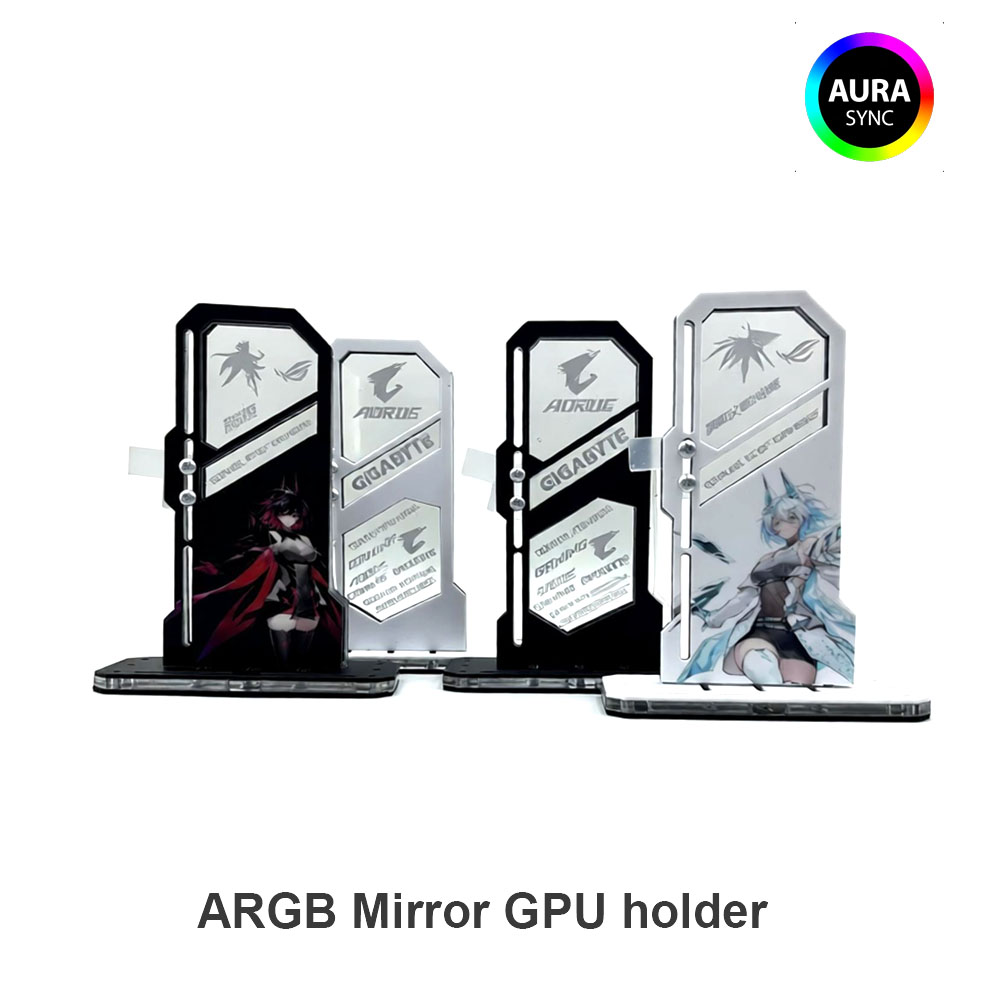 DIY Mirror VGA Holder ARGB Gam – обзор и цена Gaming Console Cabinet
